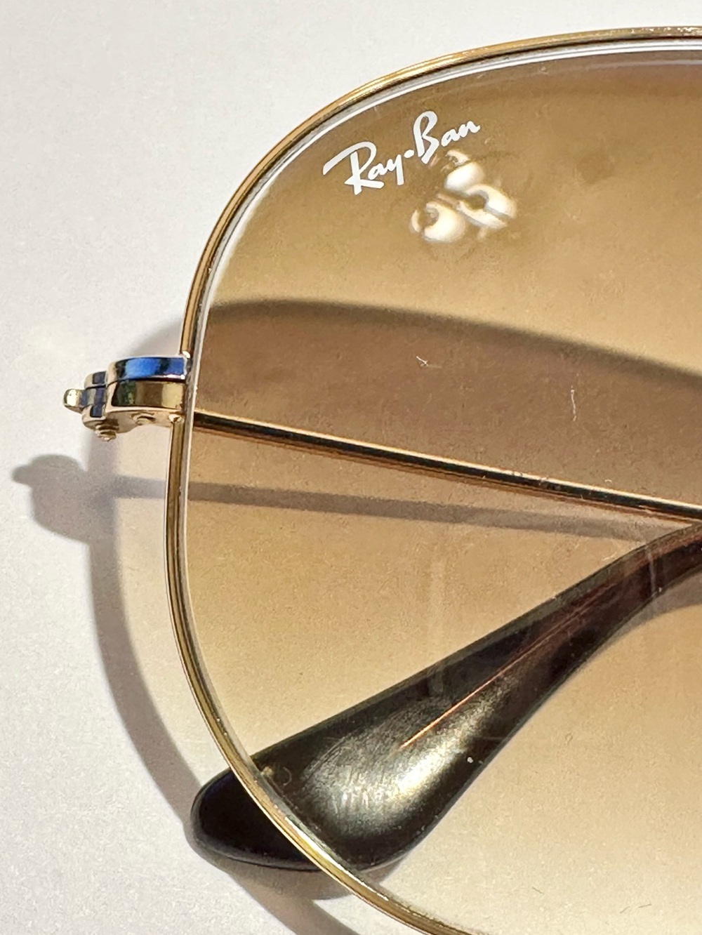 Ray-Ban Small 55mm Gold Frame Gradient Aviator Sunglasses - Picture 4 of 8